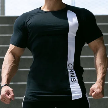 Uus Saabuvad Mehed Tshirt Vabaaja JÕUSAAL Fitness O-Kaelus Särk Segast Isikustatud T-Särgid Treening