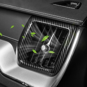 ABS Plastikust Carbon Fiber Auto Center Kontrolli Õhu konditsioneer Air Vent Pistikupesa Kate Sisekujundus Volvo XC60 2018 2019 2020 Tarvikud