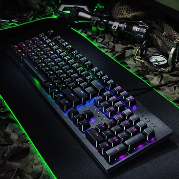 Razer Huntsman Traadiga Mehaanilised Lülitid Gaming Klaviatuuri RGB Taustavalgustusega Ergonoomiline Randme Ülejäänud Puute-Klaviatuur Gaming Laptop/PC