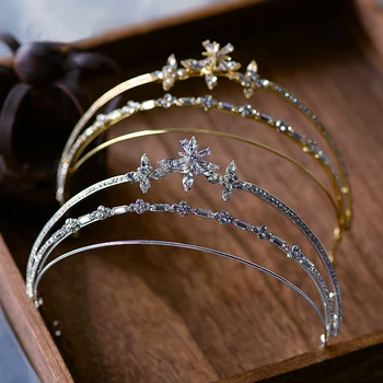 Printsess Tsirkoon Crystal Pruudi Kroonid Tiara Pruut Peapael Pulm Diadem Kuninganna Kroon Pulmad Juuksed Tarvikud