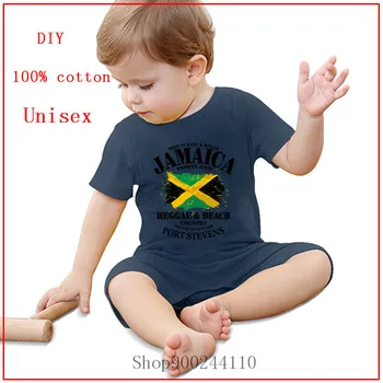 Vastsündinud Imiku Reggae&Beach Riigi-Jamaica Portland Lipu Beebi Bodysuit Tüdrukud Poisid Lühikese Varrukaga, Kanna Sipukad Kombekas Riided Riided