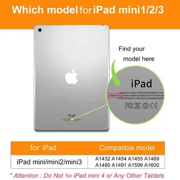 Retro Hirv Muster PU Leather Case For iPad Mini 3 2 1 Smart Seista Flip cover apple ipad mini 1 mini 2 mini 3 juhul+Kile+Pliiats