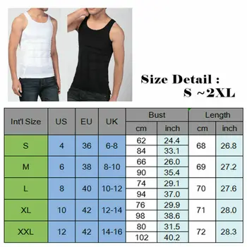 Mood Seksikas Mens Body Shape Compression Vest Elastne Särk Slim Tank Top Korsett Shapewear Pluss Suurus