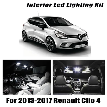 8pcs Canbus Tõrge Tasuta LED Pirnid Salongi Lugemise Trunk Light Kit For 2013-2017 Renault Clio 4 IV MK4 numbrimärk Lamp
