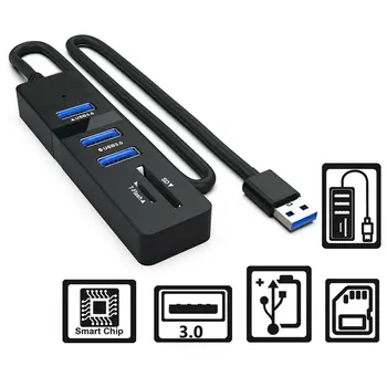 Multi USB 3.0 Hub USB-Jaoturi Suure Kiirusega 3 6 Sadamate 2.0 Hub TF Card Reader all In One PC-Arvuti Lisaseadmed