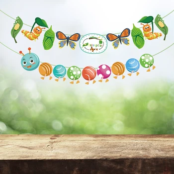 Caterpillar Partei Loosungeid Baby Shower Caterpillar Areng Liblikas Teema Poole Kaunistused Lapsed Õnnelik Sünnipäeva Tarvikud
