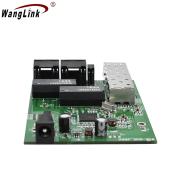 Wanglink Gigabit media converter 1 SFP-2 RJ45 gigabit optiline fiiberkaabel ethernet fiiberoptiliste Media Converter PCB