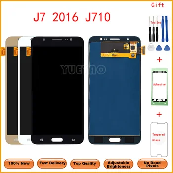 Testitud Samsung Galaxy J7 2016 J710FN J710F J710M J710 LCD Ekraan Puutetundlik Digitizer Heledus Reguleeritav Assamblee