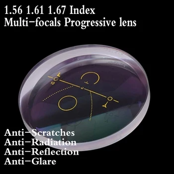 1.61 1.56 1.67 Indeks Mittesfäärilisi Multi-fookuskaugus Progresseeruva Optilise Retsepti Prillid Objektiivi Presbüoopia Läätsed Silma Prillid