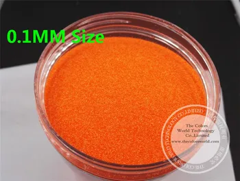 TCF506 Neoon Oranž Punane värv 0,1 mm suurus lahusti vastupidav glitter nail Art laki-või muu DIY teenetemärgi