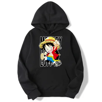 Aasia Suurus Meeste ja Naiste Luffy One Piece Armas Prindi Streetwear Populaarne Hupparit Sviitrid MWT079