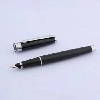 Uus must kingitus Retro Fountain Pen Hõbedane töö Arvestuse Metallist Kirjatarvete Õpilane Kontori koolitarbed