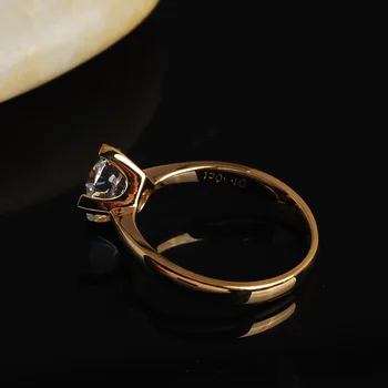 18K 750Au Kuld Moissanite Teemant Sõrmus D värv VVS siseriikliku sertifikaadi MO-0H107