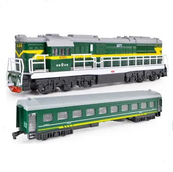 1:60 kõrge simulatsiooni sulam, tõmba tagasi rongi mudel,retro roheline nahast rongi,simuleeritud heli ja valguse metallist mänguasja auto,tasuta shipping