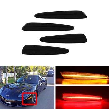 Sobib Chevrolet Corvette C6 2005-2013 Suitsutatud Led Pidurituled Tuled Ees Amber Taga Punane Auto Suunatuli Lamp