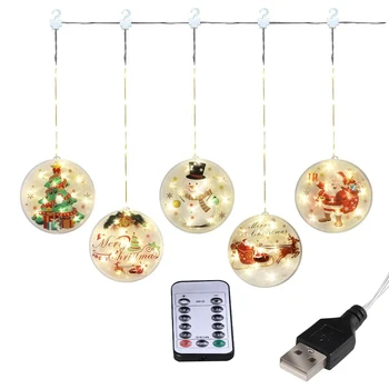 8 Režiimid Jõulud Tuled LED String Tuled USB Rippuvad Kardina Valgus, puldiga Jõuludeks Koju Partei Teenetemärgi
