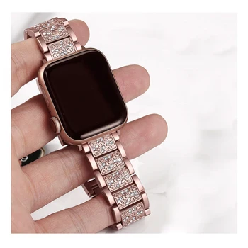 Luksus Teemant metall rihm Apple Watch seeria 1/2/3/4/5 40mm 38mm 44mm 42mm iwatch bänd mood käevõru vöö Tarvikud