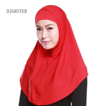 DJGRSTER Hijabs Islami Hijab Puuvill Moslemi Headscarf Veniv Naiste Sall Wrap Suur Suurus Modal Turban Hubane Sall Plain Stiilne