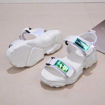 Wohdhe Bling Naiste Sport Sandaalid Paksu Põhjaga Platvorm Vabaaja Konksu Aasa Avatud Varba Sandaalid Naiste Suve Kingad 2020 Kontsad 5,5 cm