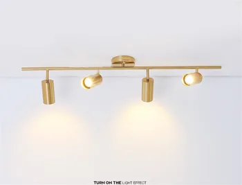 Nordic light luksus messing vask lae lamp kohtvalgustid LED GU10 85-265V kuld lamp kauplus, kaubanduskeskus, elutoas seinad riba valgustus