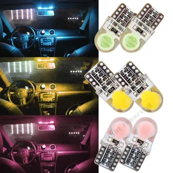 10 TK Auto Led Pirnid T10 194 168 W5W COB 8 SMD LED Ränidioksiid Ere Valge Litsentsi Lamp Valge/Kollane/Punane/Jää-sinine/Roosa 12V