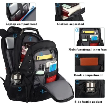 40L Suure Mahutavusega Seljakott Mehed Multi Layer Tasku Seljakott Äri-Bag Anti-varguse Sülearvuti seljakott Reisi Bagpack mochila