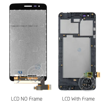 Algne LCD LG K8 2017 X240 LCD Ekraan Puutetundlik Digitizer Bezel Frame Full Assamblee Must Valge