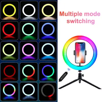 Immable LED Rõngas Valguse Statiivid Seista Telefoni Omanik Desk USB Selfie Hele Rõngas Lamp Rõngasvalgusti Meik Youtube ' i TikTok Vlog