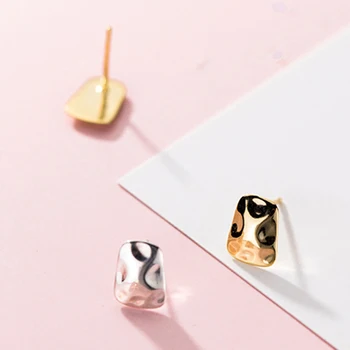 2019 Uue Disaini Tõelise 925 Sterling Silver Kõrvarõngad Kulla Värvi Abstraktne Nägu Sümbol Kõrvarõngad Mood Naiste Ehted