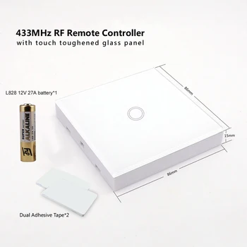 SONOFF T433 86 Tüüp Luksus Seina Touch Panel Kleepuv 433MHz Juhtmevaba RF puldiga Saatja Automaatika Moodulid 1 Gang