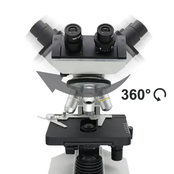 LED Trinocular Bioloogilise Mikroskoobi 1600X Monocular Binokulaarne Mikroskoop f/ Labor Bioloogiliste Teadus-Bakterid Vaatlus