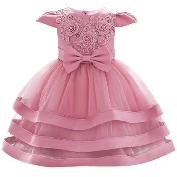 Baby girl dress sünnipäeva pidu beaded kleit tüdruk on esimene Armulaud Pool Tikitud Kleit 0-24 kuud baby kleit