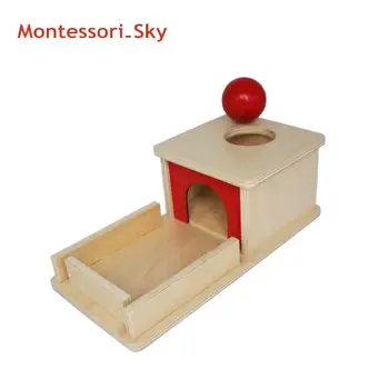Puit hariduslik mänguasi professionaalne montessori materjali Objekti Püsivus Karp koos Plaadi