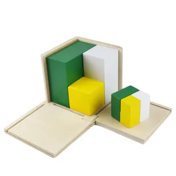 Montessori Materjalide Matematica Võimsus 2 Cube Montessori Haridus-Puidust Mänguasjad Meele Õpetamine Lastele õppe L466F