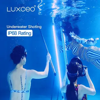 LUXCEO P120 Veekindel RGB LED Video Valgus Võlukepp 120cm puldiga IP68 CRI 95+ Sisseehitatud Aku fotograafia Video