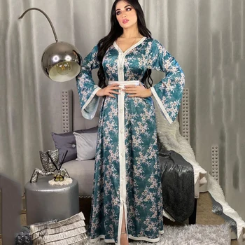 MD Eid Mubarak Moslemi Naiste Abaya Kleit Kimono Dubai Malaisia türgi Aafrika Prindi Boubou Daamid Kauhtana Marocain Rüü Djellaba