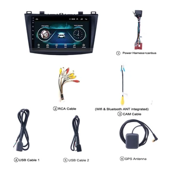 2 din V8.1 Quad-Core Auto Stereo Multimeedia Mängija Mazda 3 android 2010 2011 2012 2013 GPS Navigation, Bluetooth, WIFI