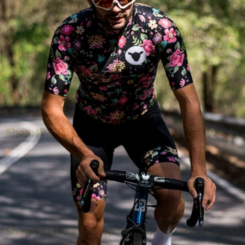 RC Tiimi Must lammas 2020 Limited Edition Jalgrattasõit Jersey ülikond meestele Lühikesed varrukad bike särk ja geel pad lühikesed püksid, rinnatüki Tuta da ciclismo