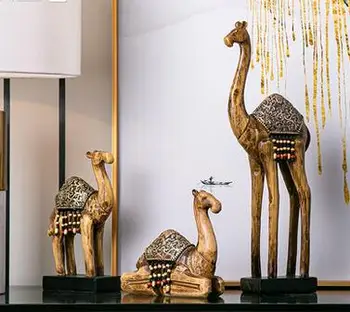 Vaik käsitöö loominguline kodu sisustamiseks jucai teenetemärgi puiduimitatsiooniga camel hotel business gifts kuju kaunistatud skulptuuride