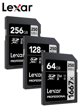 Algne Lexar Class10 250M/S 64GB 128GB 256GB SD Mälukaardi 1667X UHS-II U3 32G SDHC Mälukaart 3D 4K Digitaalse Kaamera