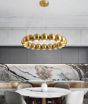 Postmodernistlik Ripats Lühter Valgustus elutuba restoran läige Lühtrid Põhjamaade metallist rõngas LED Rippuvad Tuled Võistluskalendri