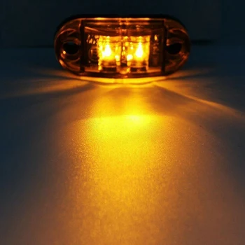 10tk Amber 2 Led Ovaalne Kliirens Haagise Auto Veoauto Pool Sm-i Saba Lamp
