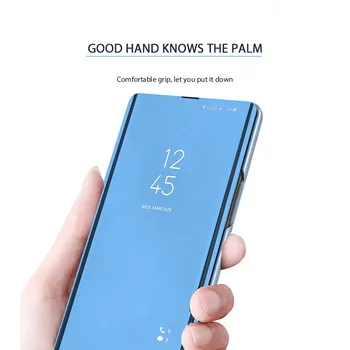 Smart Vaata Telefoni Puhul Samsungi Galaxy A3 A5 A6 A7 A8S A9S Pluss A2 Core 2017 2018 Jalg Peegli Nahast Klapp Juhtudel