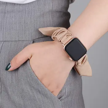 Naiste Scrunchie Elastne Rihm Apple Watch 6 SE 4 3 BandButterfly Käevõru Apple Watch 5 Esiliistu 40mm 44mm 38mm 42mm Mood