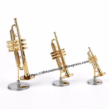 Dh Mini Trompet jõulukingiks Kodus kaunistused Kääbus Trompet Muusikaline Instrument Model Väike Sarv Mänguasjade Puhul ja Seista