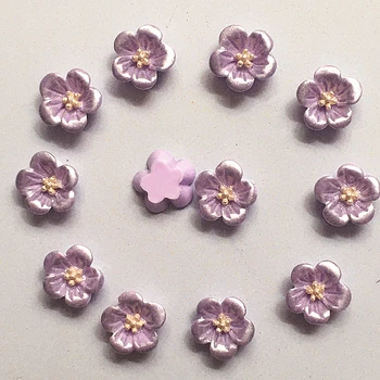 100tk 14mm, helelilla, roosa Vaik Lilled Kaunistamiseks Käsitöö Flatback kivi ümber Scrapbooking Kawaii Cute Diy Tarvikud