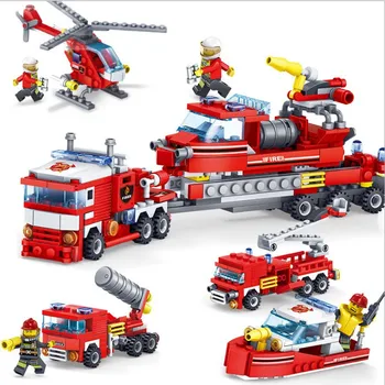 80512 348pcs Tulekahju Päästmiseks Ehitaja Mudeli Komplekt Plokid Ühilduvad LEGO Telliste Mänguasjad Poistele Tüdrukute Laste Modelleerimine