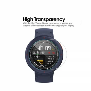 VSKEY 100TK Karastatud Klaas Amazfit GTR 42mm GTR 47mm Screen Protector Ring Smart Watch Anti-Scratch kaitsekile