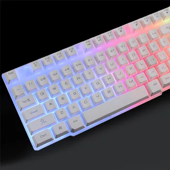 Uus Juhtmega LED Taustavalgustusega Mms Ergonoomiline Usb-Gaming Keyboard Mouse Combo Valgustatud Optiline Gamer Hiir Komplekti + Mouse Pad