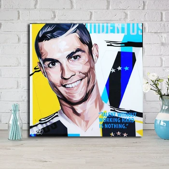 POP Art jalgpall Jalgpall Cristiano Ronaldo Hinnapakkumisi Canvas Poster Maali Jalgpalli KM7 Seina Pilt Prindi elutuba Teenetemärgi